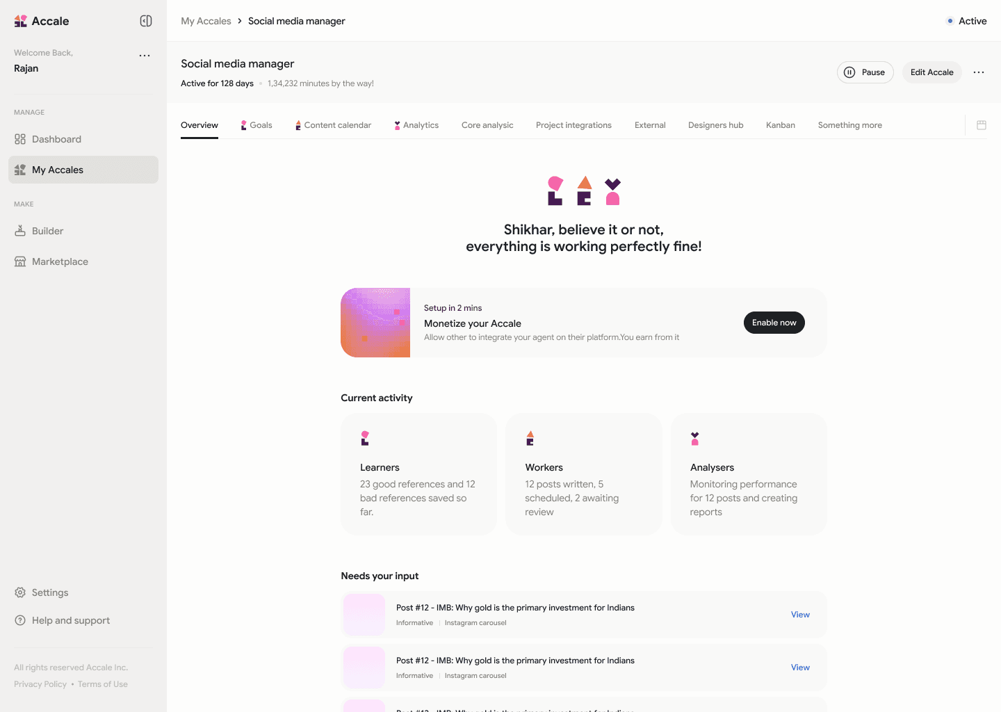Accale, a screenshot