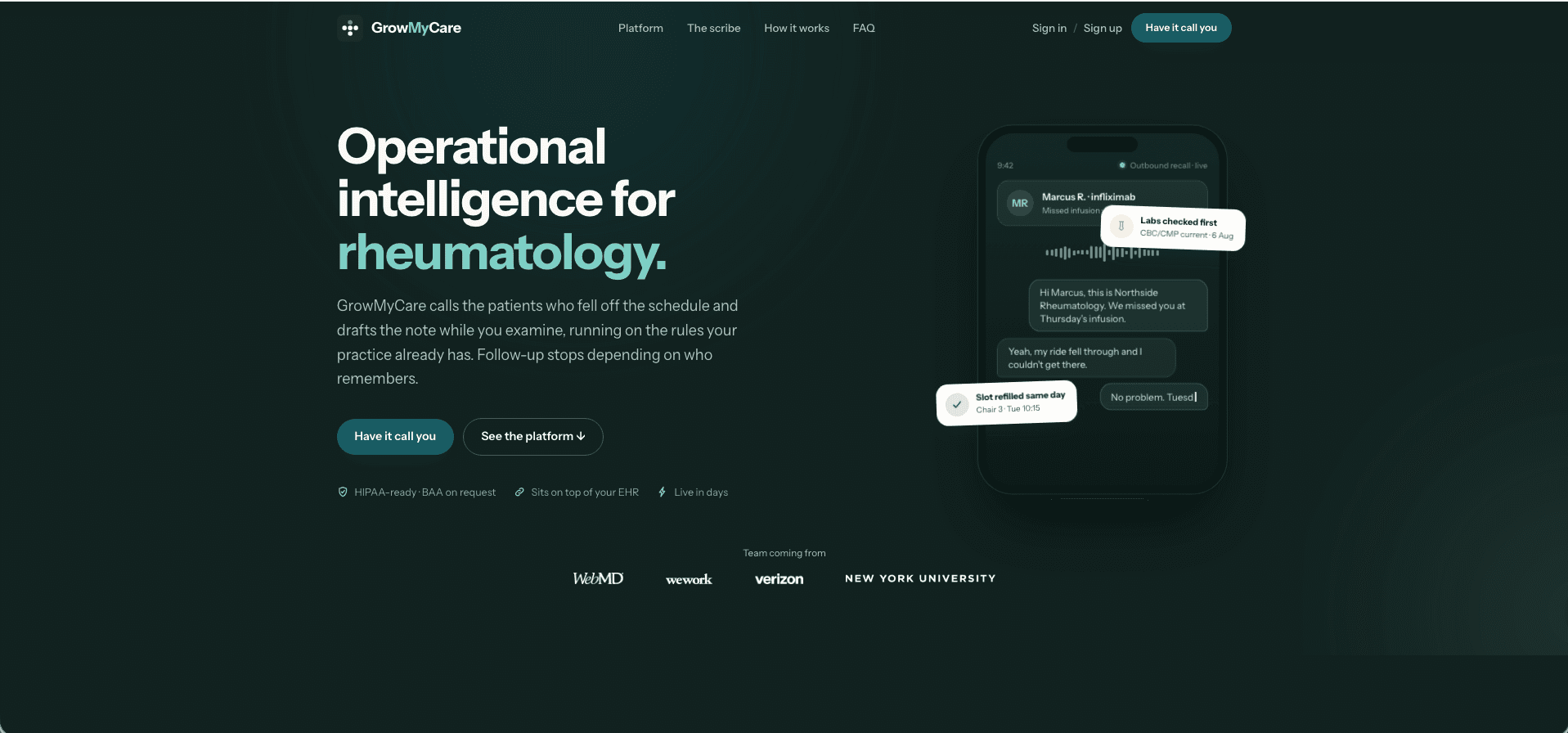GrowMyCare: The platform doctors open daily.
